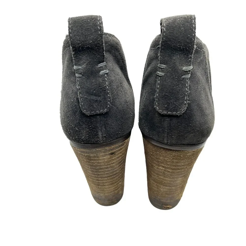 Vince Camuto Ankle Booties Francia Gray Suede US Size 9.5 EU 39.5 Heel 3.5 Inch